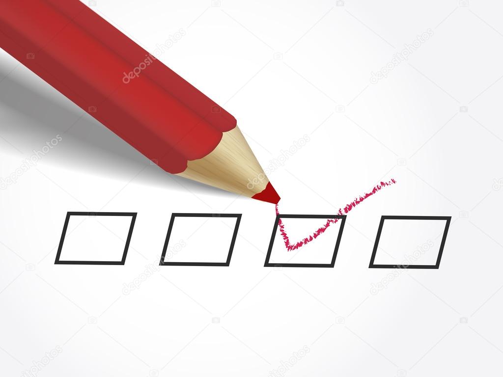red pen marking on the check box