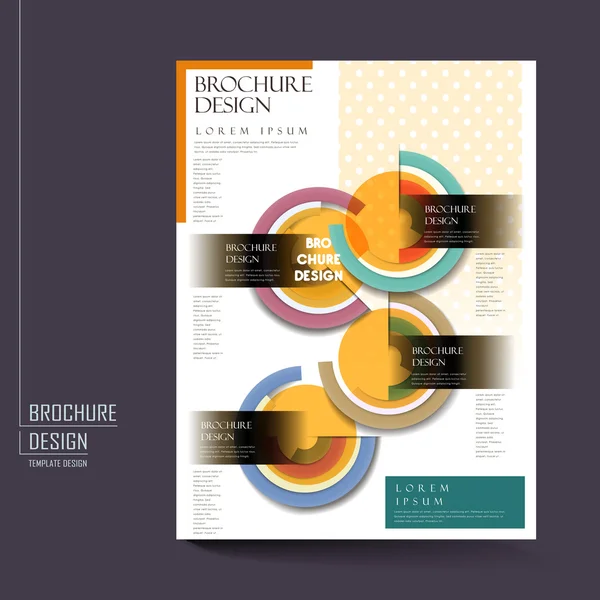 Modern geometric style poster brochure template design — Stock Vector