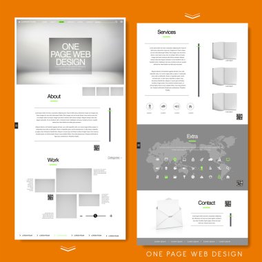 minimalist bir sayfa web sitesi tasarım şablonu 