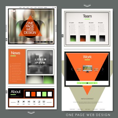 geometrik bir sayfa web sitesi şablonu