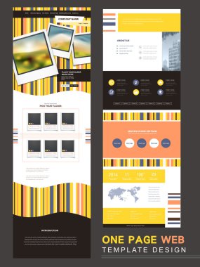 modern bir sayfa web sitesi tasarım şablonu 