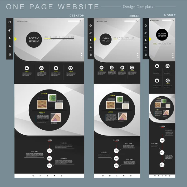 Moderno Una página Diseño de plantilla de sitio web — Vector de stock