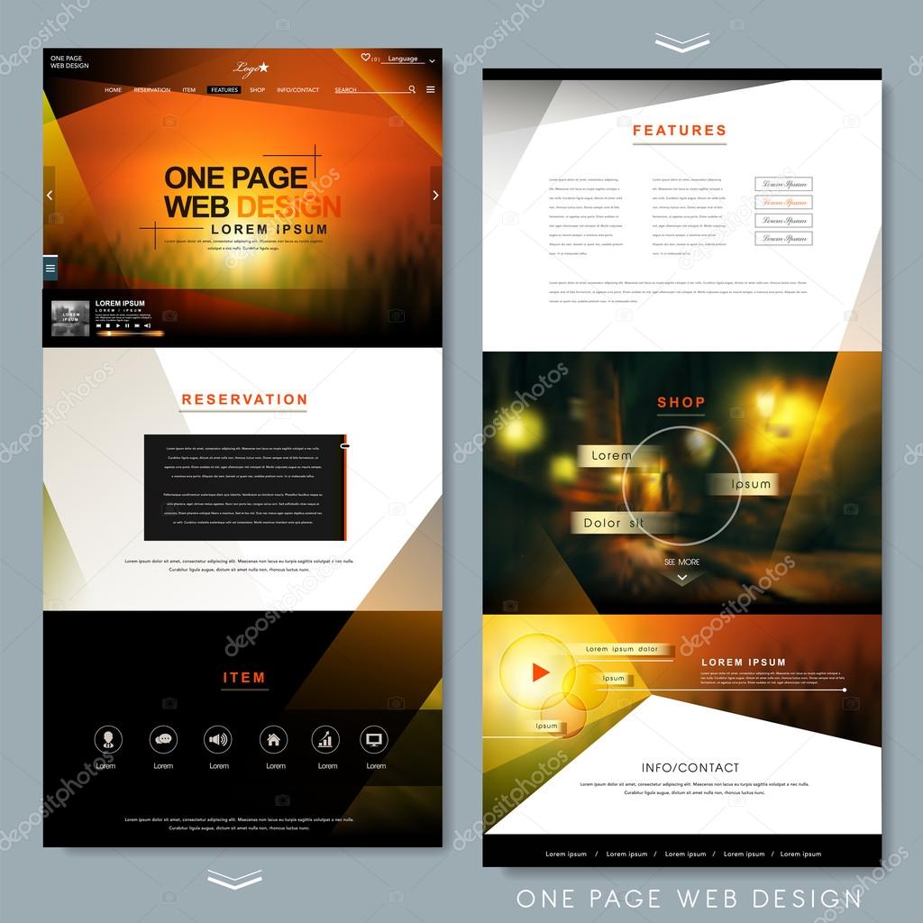 modern one page website template 