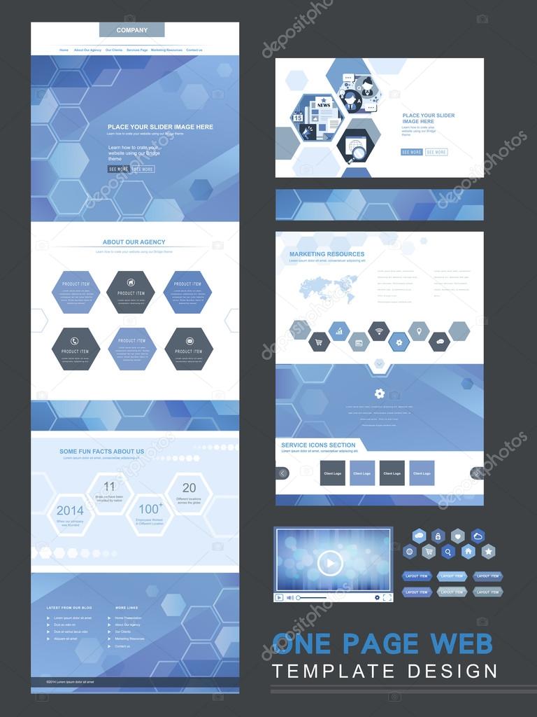 technical one page website template