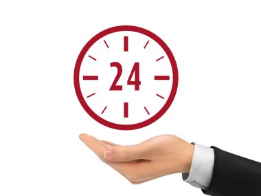 24 saat servis simge tarafından gerçekçi elini tutarak