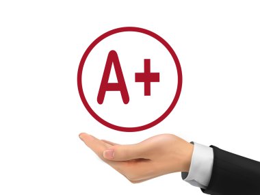 Artı işareti tarafından gerçekçi elini tutarak sınıf