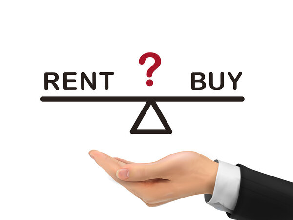 balance between rent and buy holding by realistic hand