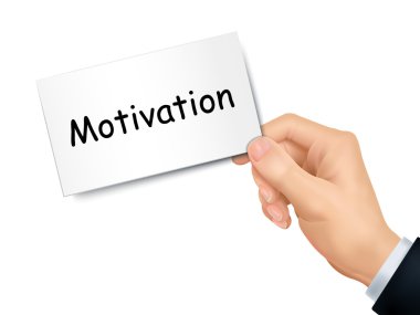 motivasyon kartı elinde