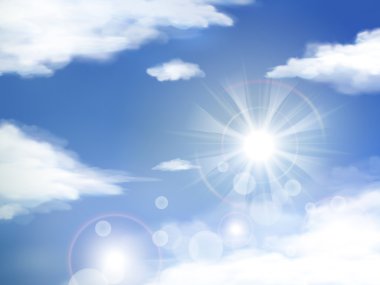 Bulutlu mavi gökyüzü