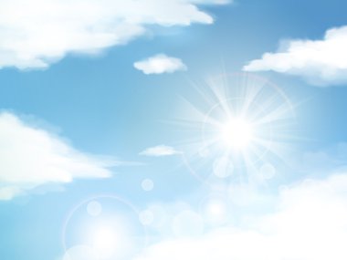 Bulutlu mavi gökyüzü