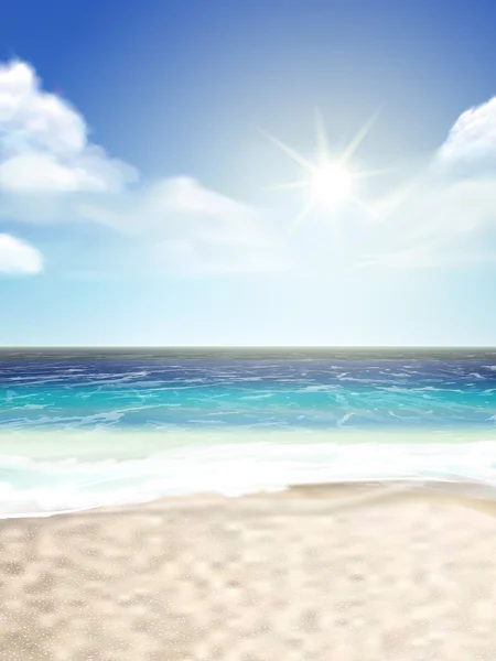 Pięknej piaszczystej plaży scena tło — Wektor stockowy
