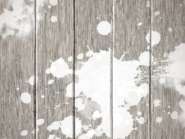 Retro wooden texture background with white stain — Stock Vector