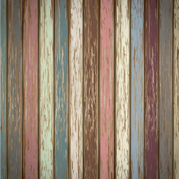 Retro bunt Holz Textur Hintergrund — Stockvektor