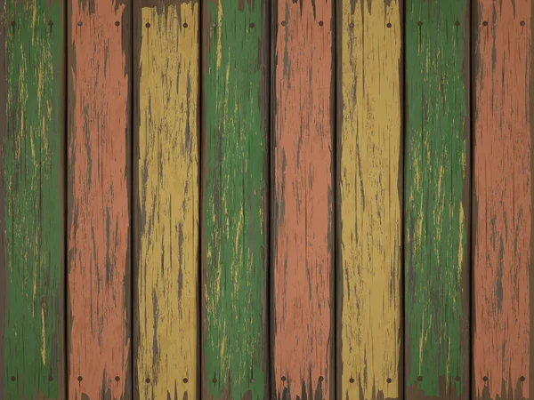 Fondo de textura de madera retro colorido — Vector de stock