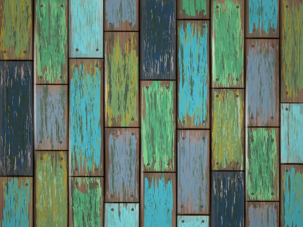 Fondo de textura de madera retro colorido — Vector de stock