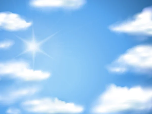 Cielo azul con fondo de nubes — Vector de stock