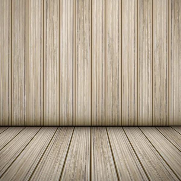 Interieur scène van houten kamer — Stockvector