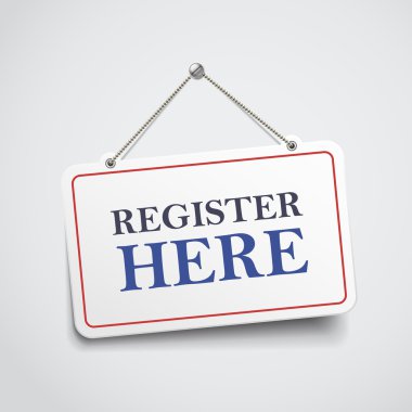 Kayıt burada işareti asılı