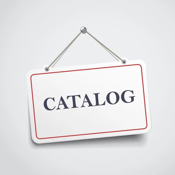 Catalogus opknoping sign — Stockvector