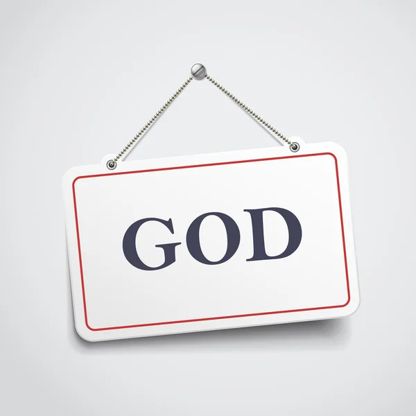 GOD hanging sign — Stock Vector