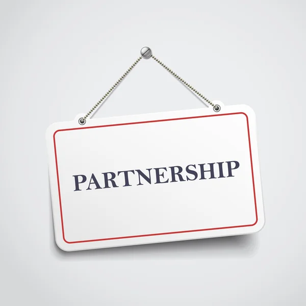 Partnerstwa wisi znak — Wektor stockowy