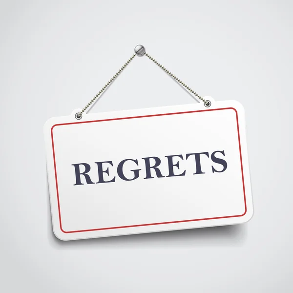 Regrets pendaison signe — Image vectorielle