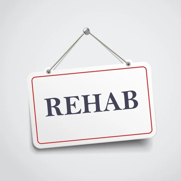 Rehab hängande tecken — Stock vektor