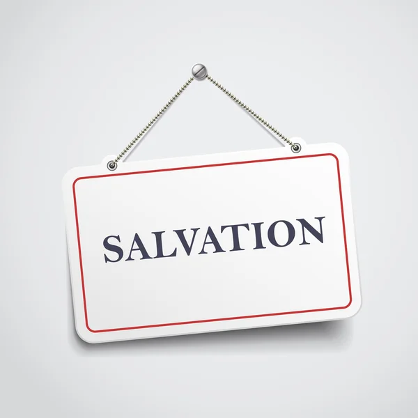 Salvation hanging sign — Stock Vector