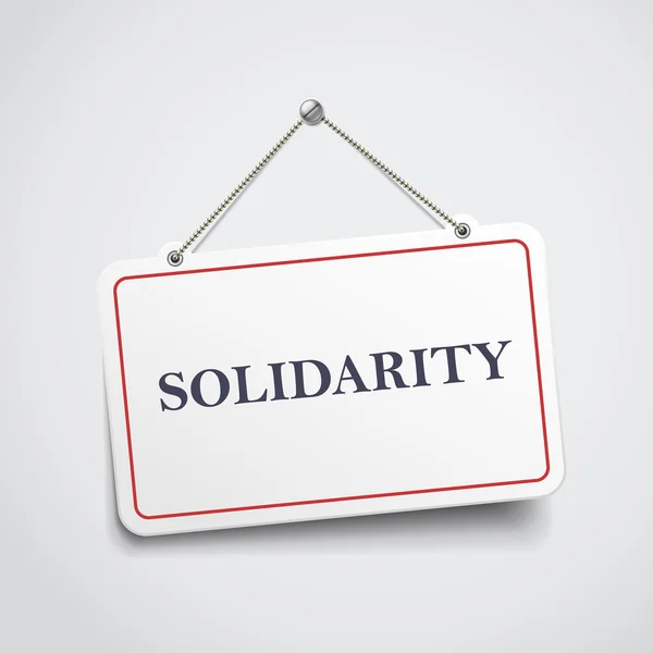 Solidarity hanging sign — Stock Vector
