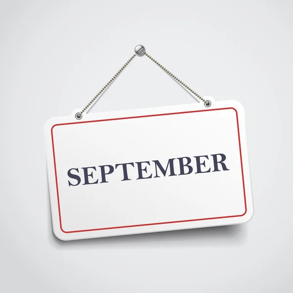 September hängande tecken — Stock vektor
