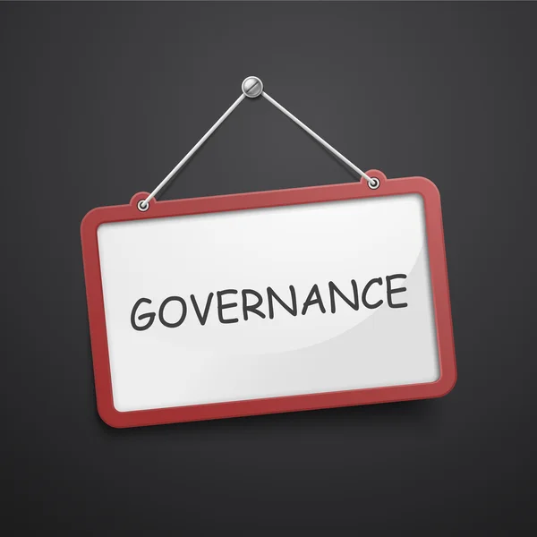 Governance cartello appeso — Vettoriale Stock