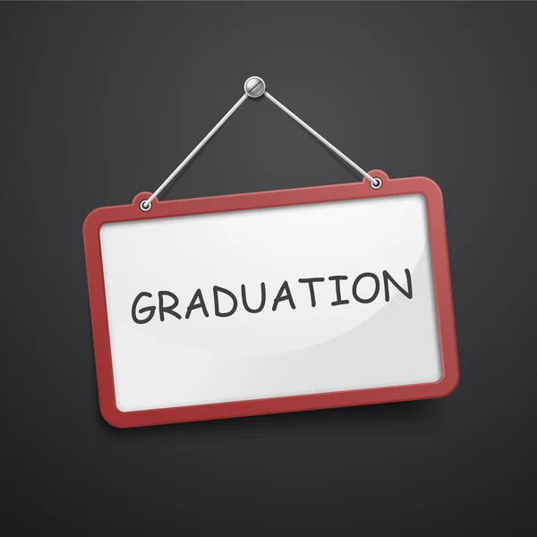 Graduation hanging sign — Stock Vector
