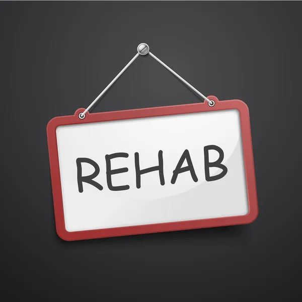 Rehab opknoping sign — Stockvector