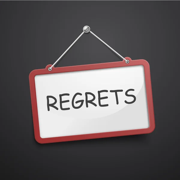 Regrets pendaison signe — Image vectorielle