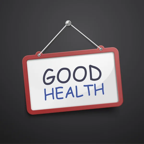 Good health hanging sign — Stock Vector