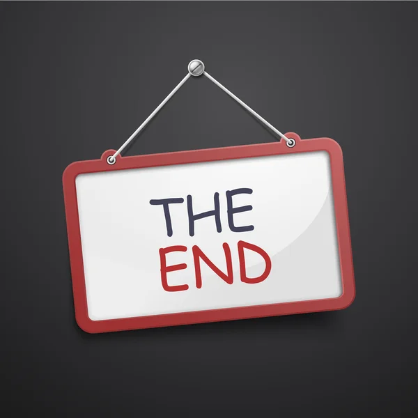 The end hanging sign — Stock Vector