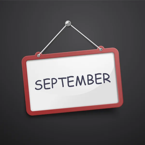 September opknoping sign — Stockvector