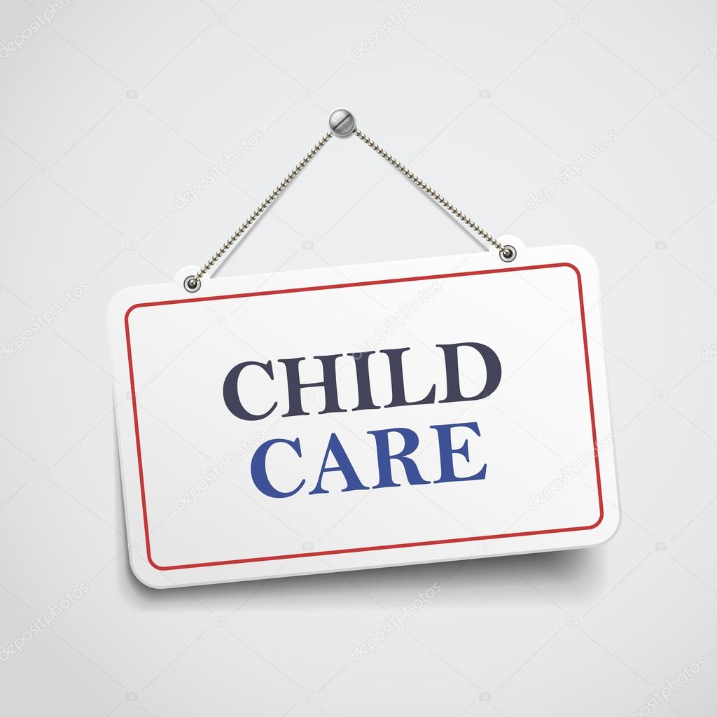child care hanging sign