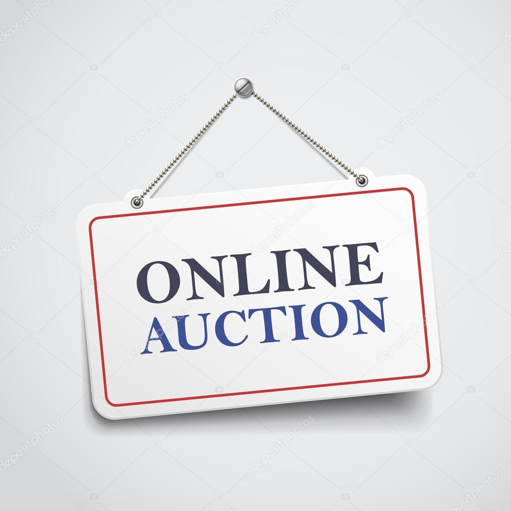 online auction hanging sign