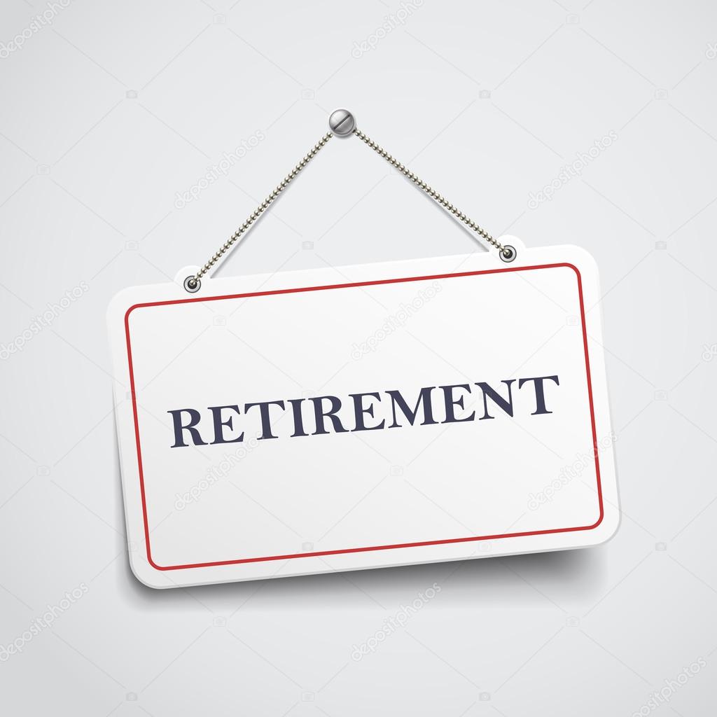 retirement hanging sign 