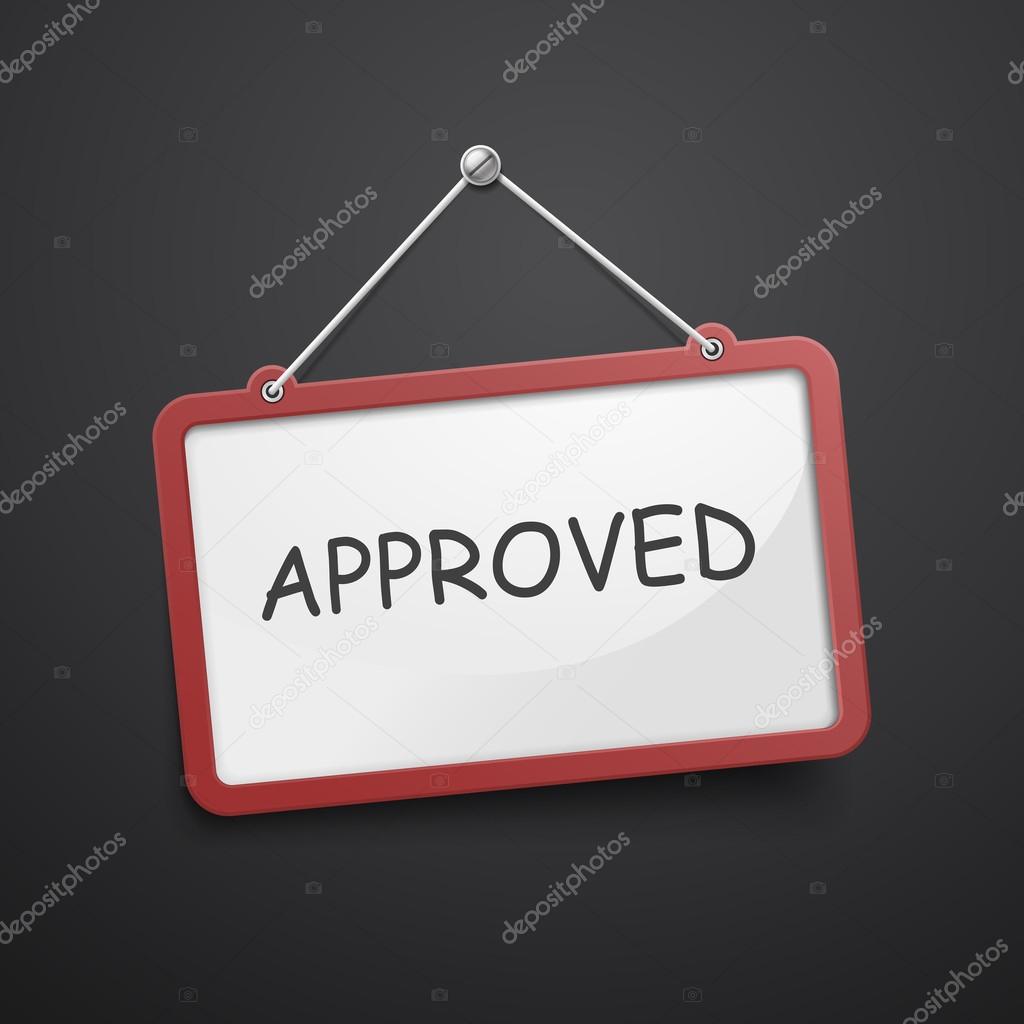 approved hanging sign