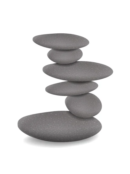 Piedras en pila equilibrada — Vector de stock