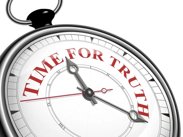 Tempo per orologio concetto di verità — Vettoriale Stock