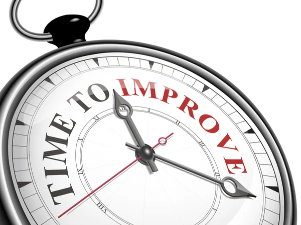 Tiempo para mejorar el reloj conceptual — Vector de stock