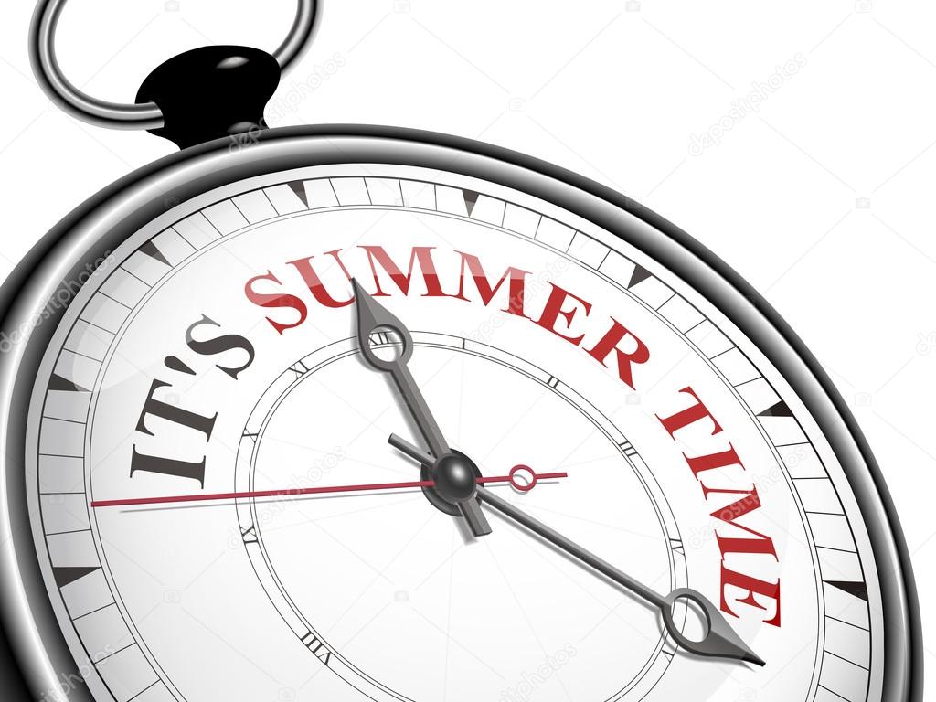 It is summer time concept clock