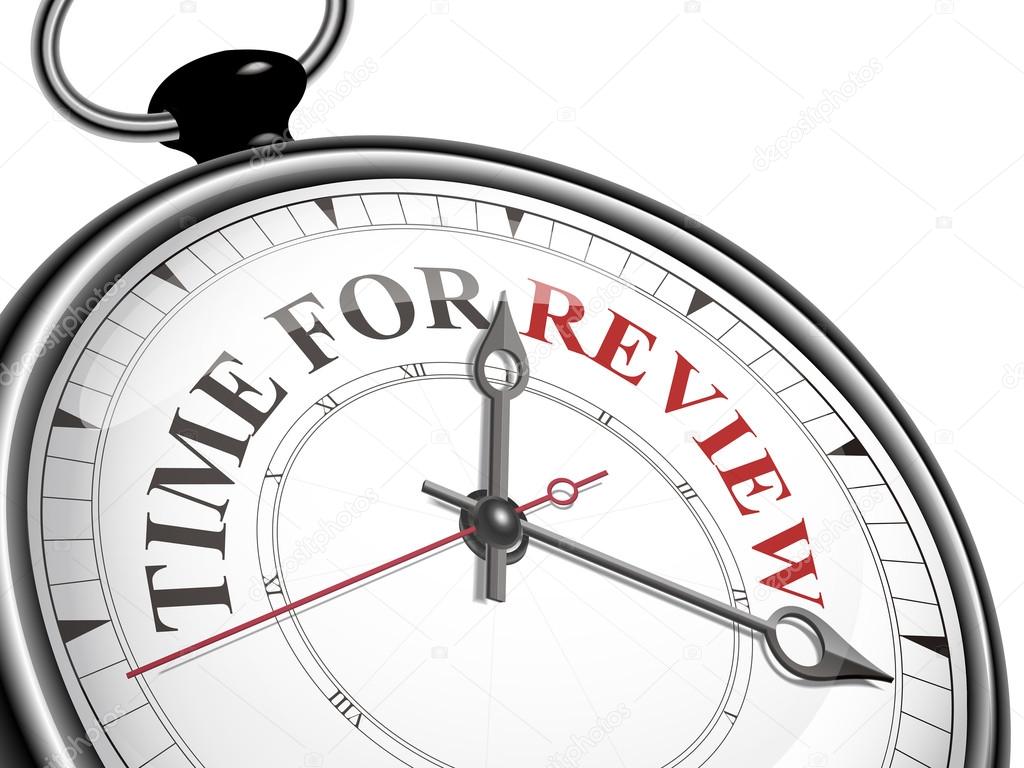 time for review concept clock