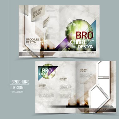 modern yarı katlı şablon broşür tasarım 