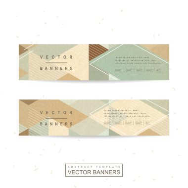 Retro mozaik banner şablon tasarımı