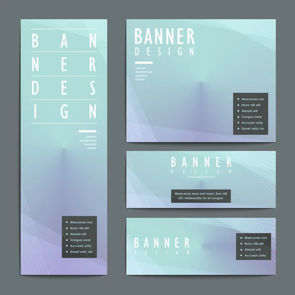 Elegantes Design-Set für Banner — Stockvektor