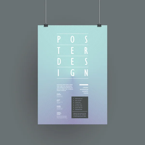Elegant poster template design — Stock Vector
